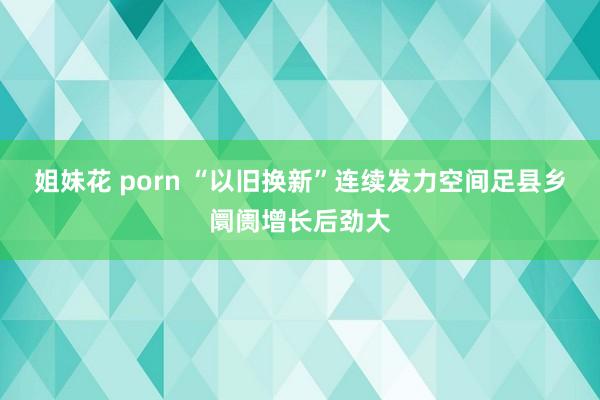姐妹花 porn “以旧换新”连续发力空间足县乡阛阓增长后劲大